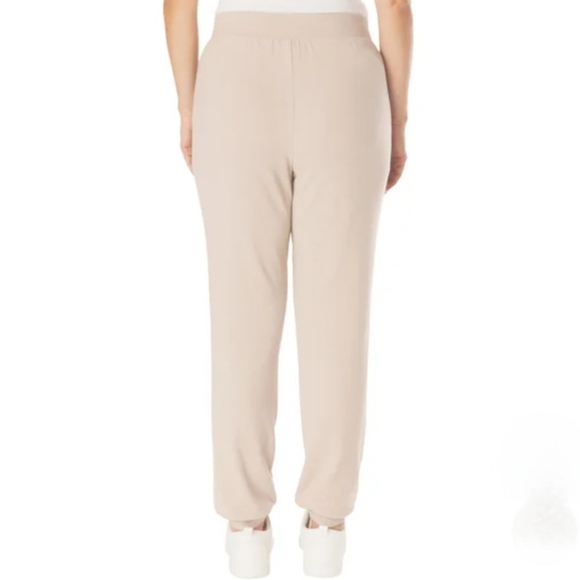 New! Lazy Pants Joggers 2 Pack High Waist Casual Knit Pants Black Beige Medium - Picture 9 of 11